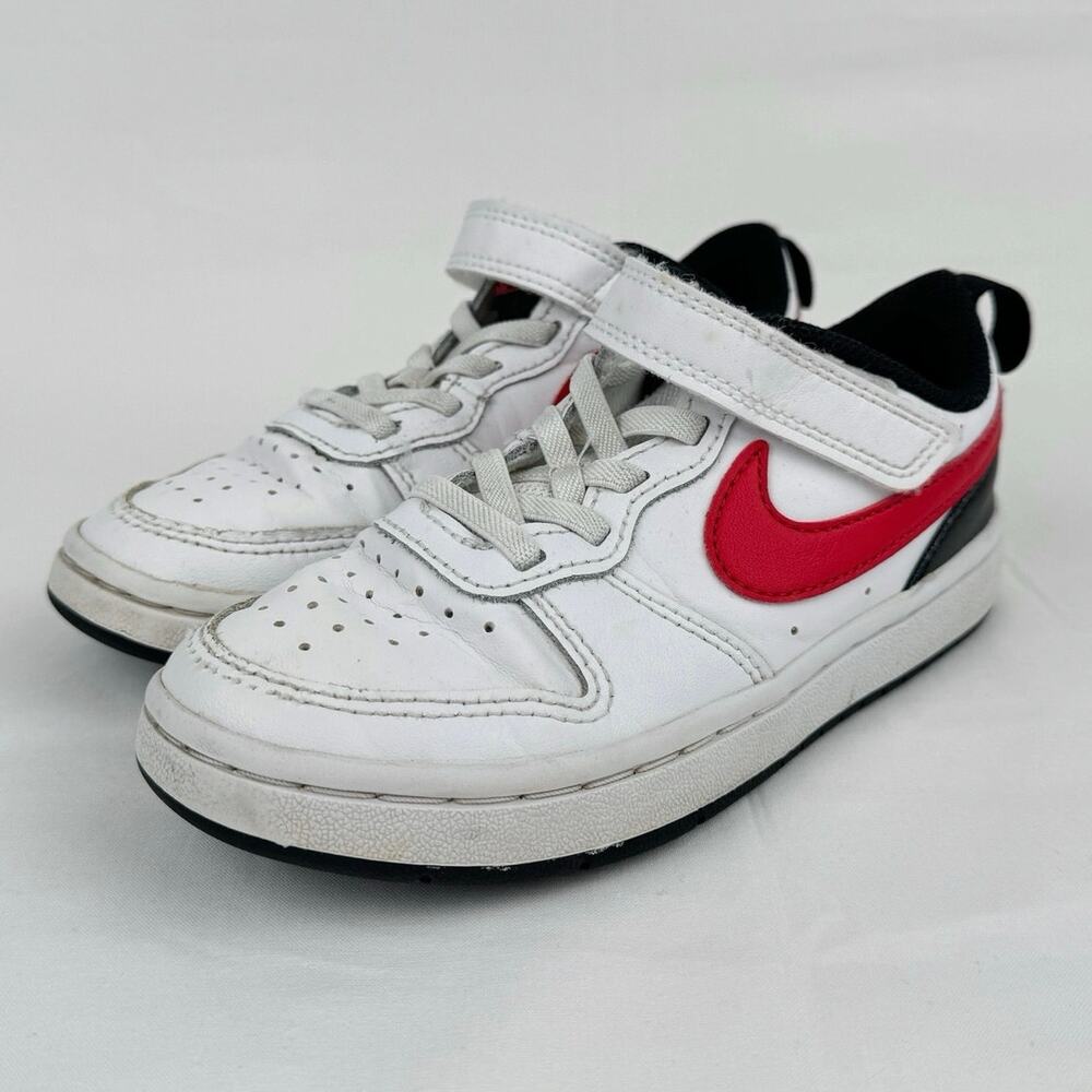 Nike Court Borough Low Sneakers White Red Black
Little Kids Size 12 Velcro